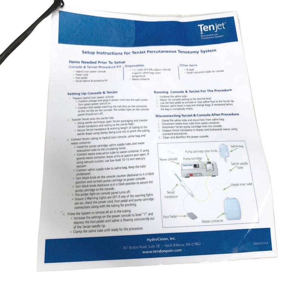 HYDROCISION FOOTSWITCH FOR Tenjet Percutaneous Tenotomy System