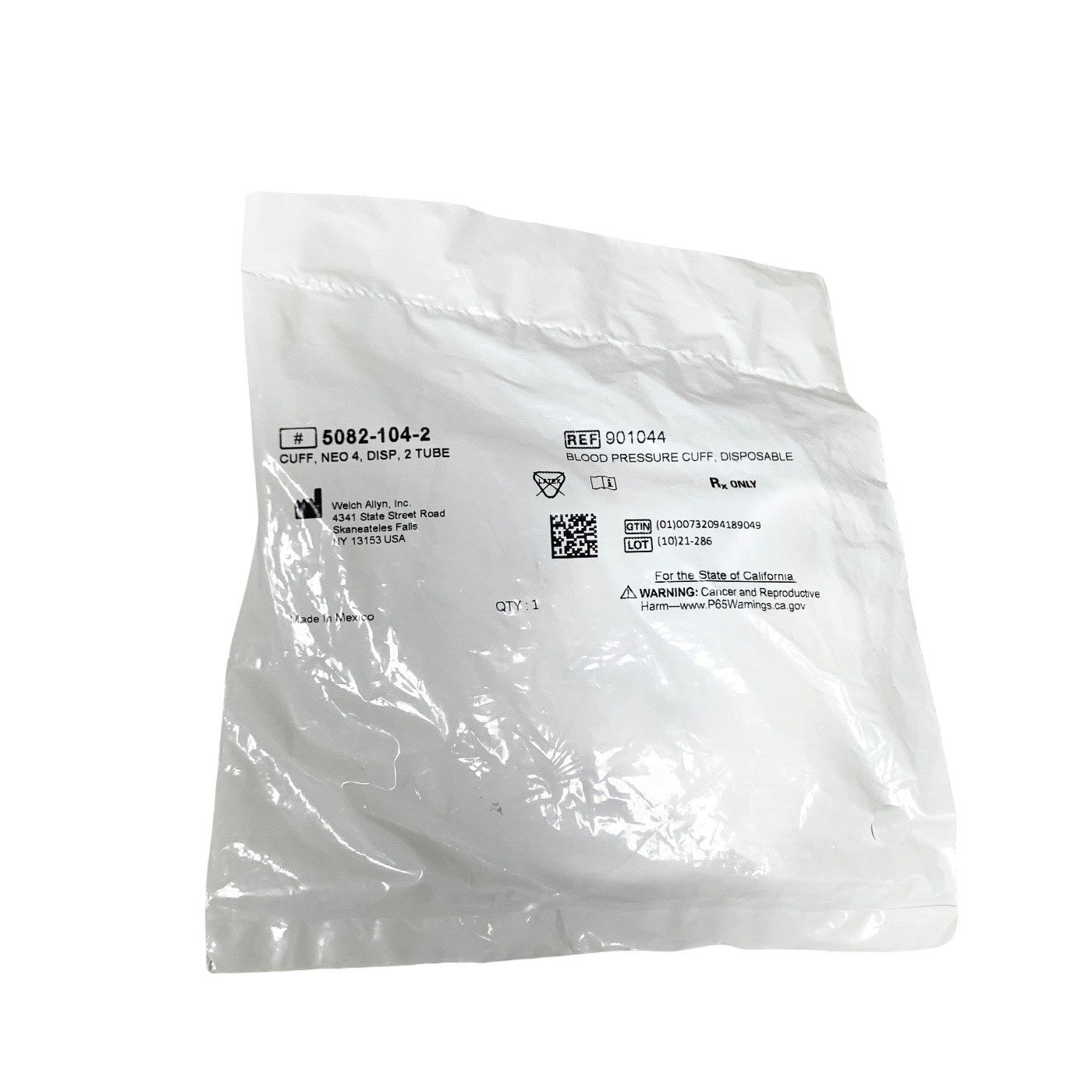 WELCH ALLYN 5082-104-2 DISPOSABLE BLOOD PRESSURE CUFF NEONATE 4