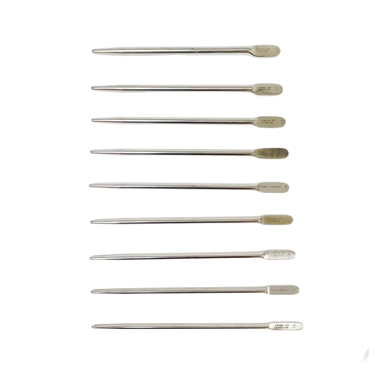 V.Mueller GU4060 Urethral SOUND, VAN BUREN JEWETT 16-32 FR 9 1/2" (QTY-9)