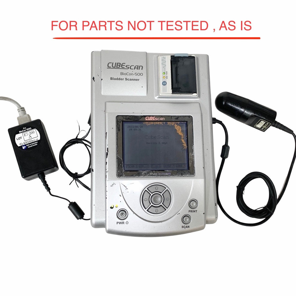 CubeScan BioCon-500 Bladder Scanner w/ Probe & Power Supply, Ultrasound AS IS