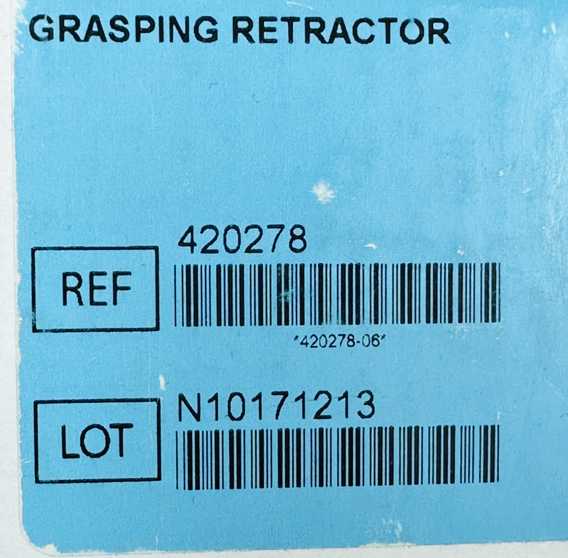 DA VINCI REF 420278, GRASPING RETRACTOR, IN BOX