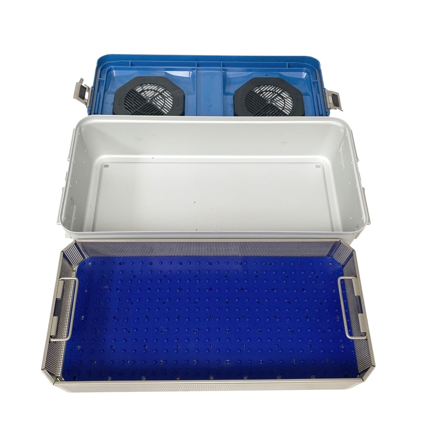 Aesculap REF JK440 STERILIZATION CASE W/JP002 LEAD AMD TRAY WITH PAD