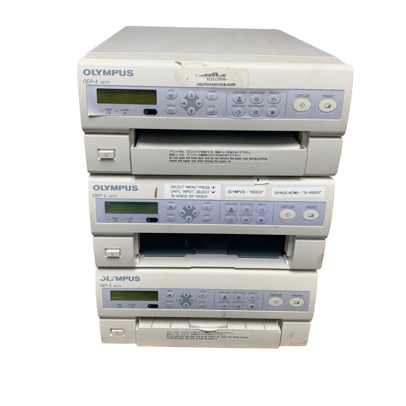 Olympus OEP-4 HDTV Color Video Printer. LOT OF 3 UNITS