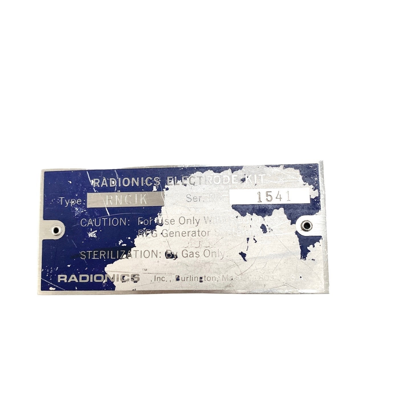 RADIONICS TYPE RNCIK, ELECTRODE KIT