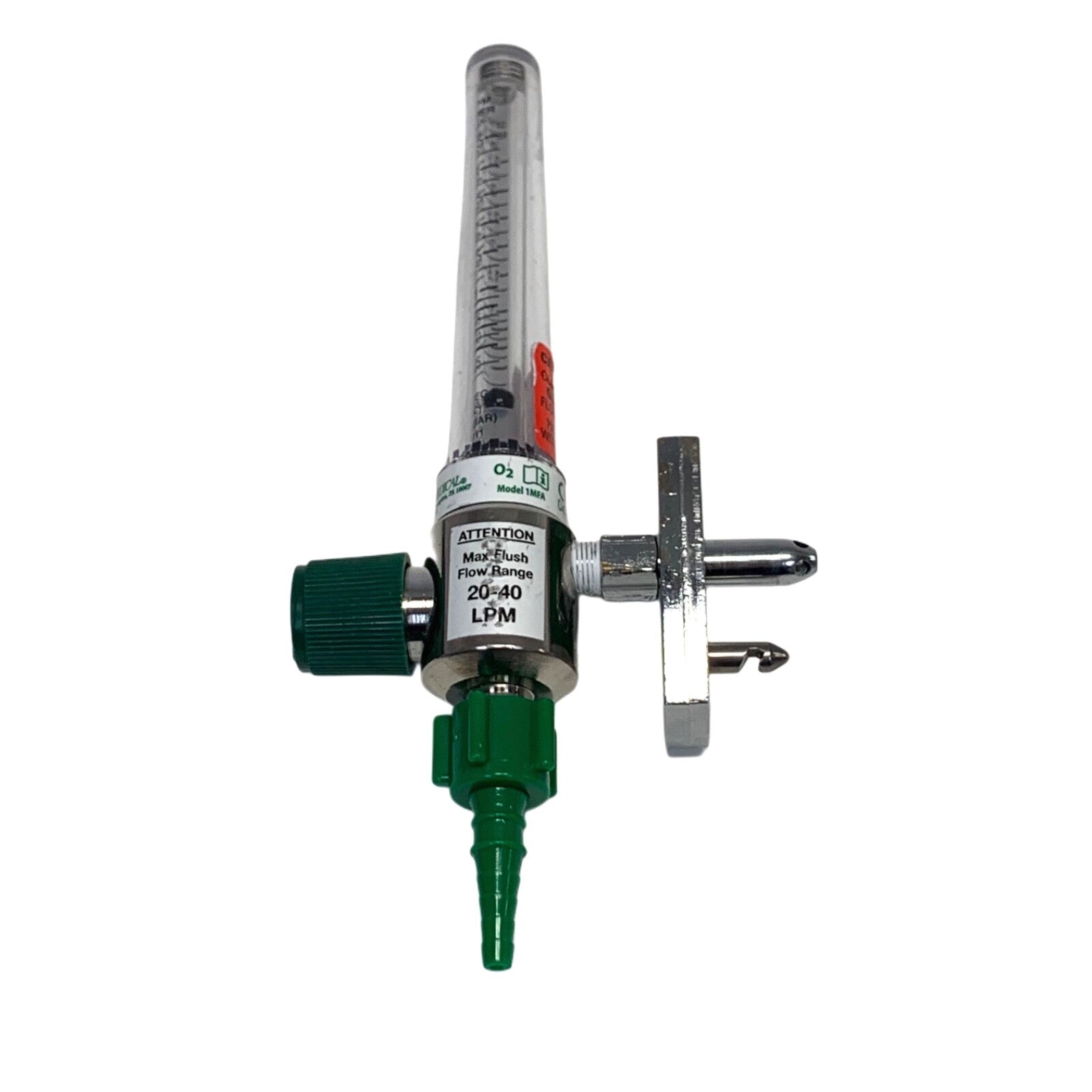 Precision Medical , Model 1MFA Oxygen Flowmeter w/ Male Fitting Attachment