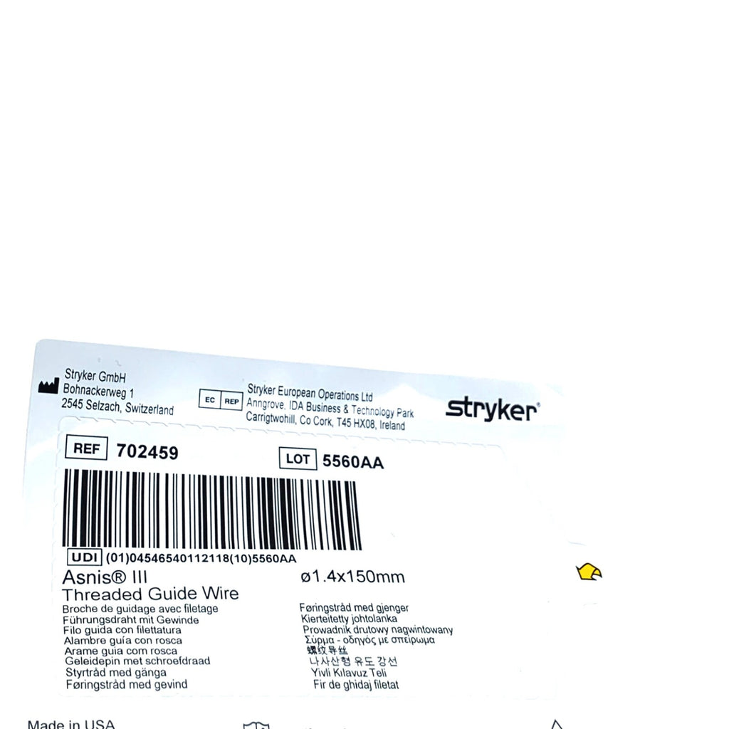 Stryker REF 702459, ASNIS III, Threaded Guidewire