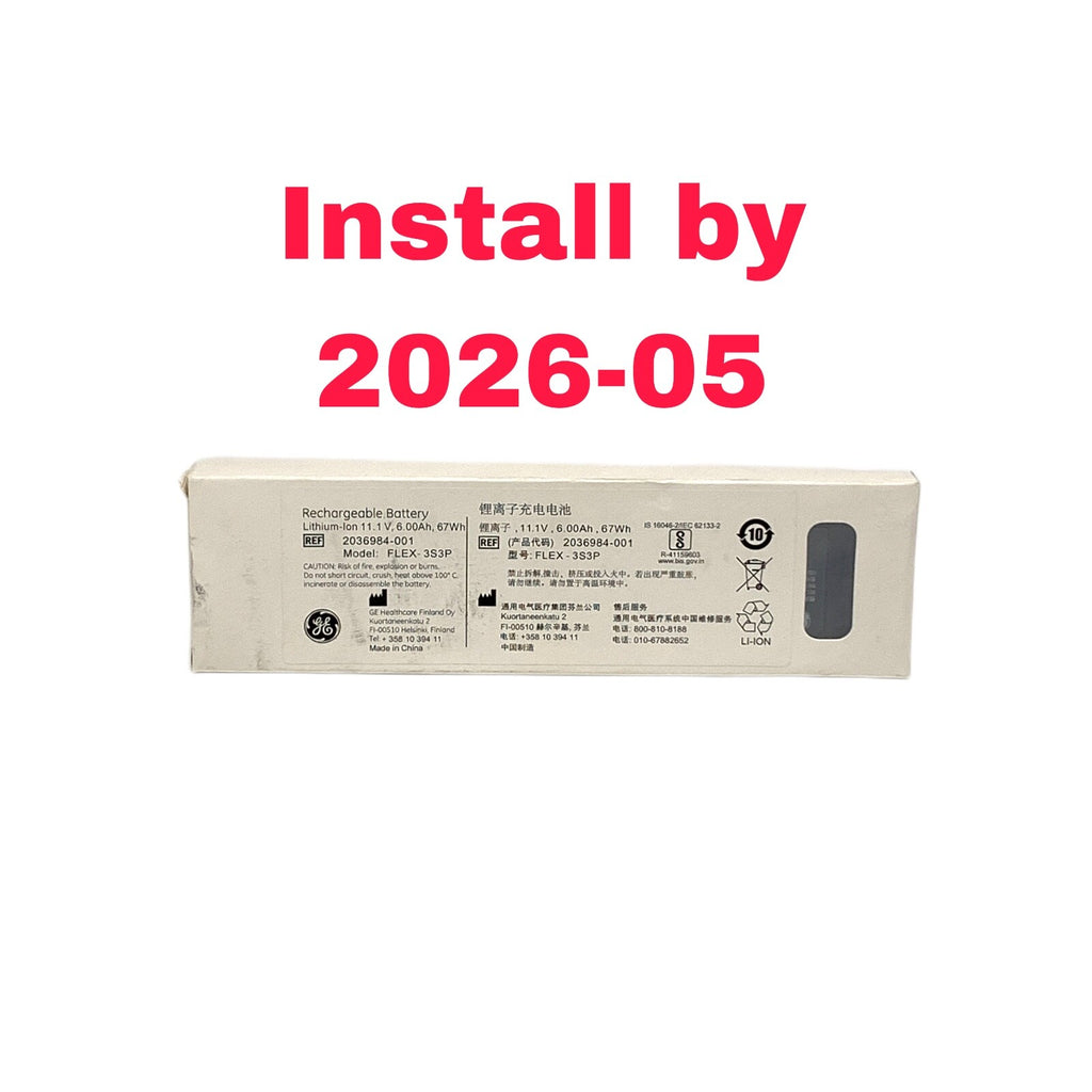 GE REF 2036984-001, Rechargeable Battery, 11.1V, Model FLEX-3S3P