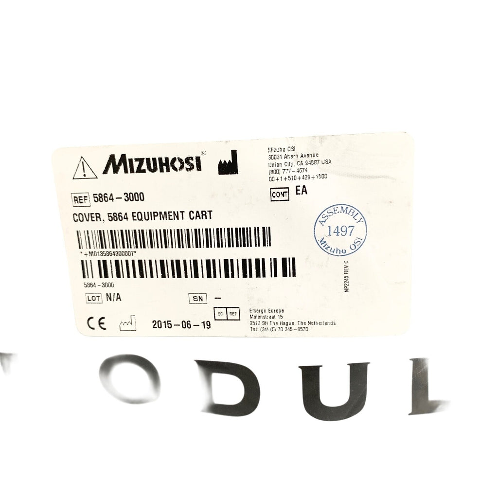 MIZUHO OSI REF 5864-3000, COVER FOR 5864 EQUIPMENT CART
