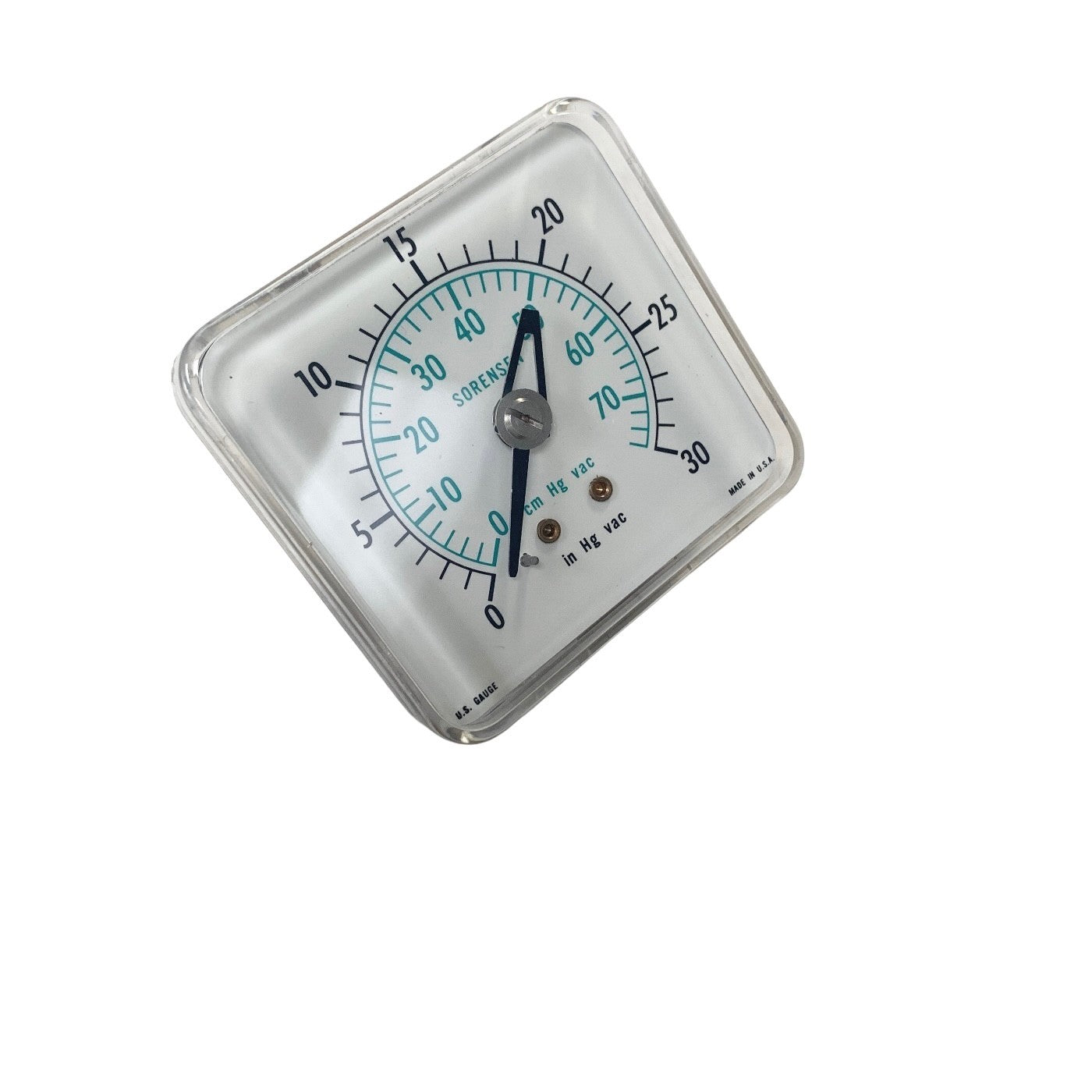 AMETEK Ref BU-191-C, Vacuum Pressure Gauge 0–30 inHg Square Panel Mount