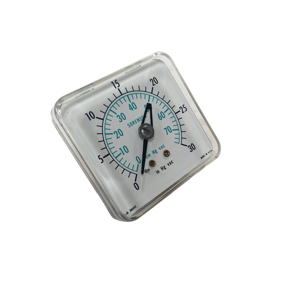 AMETEK Ref BU-191-C, Vacuum Pressure Gauge 0–30 inHg Square Panel Mount