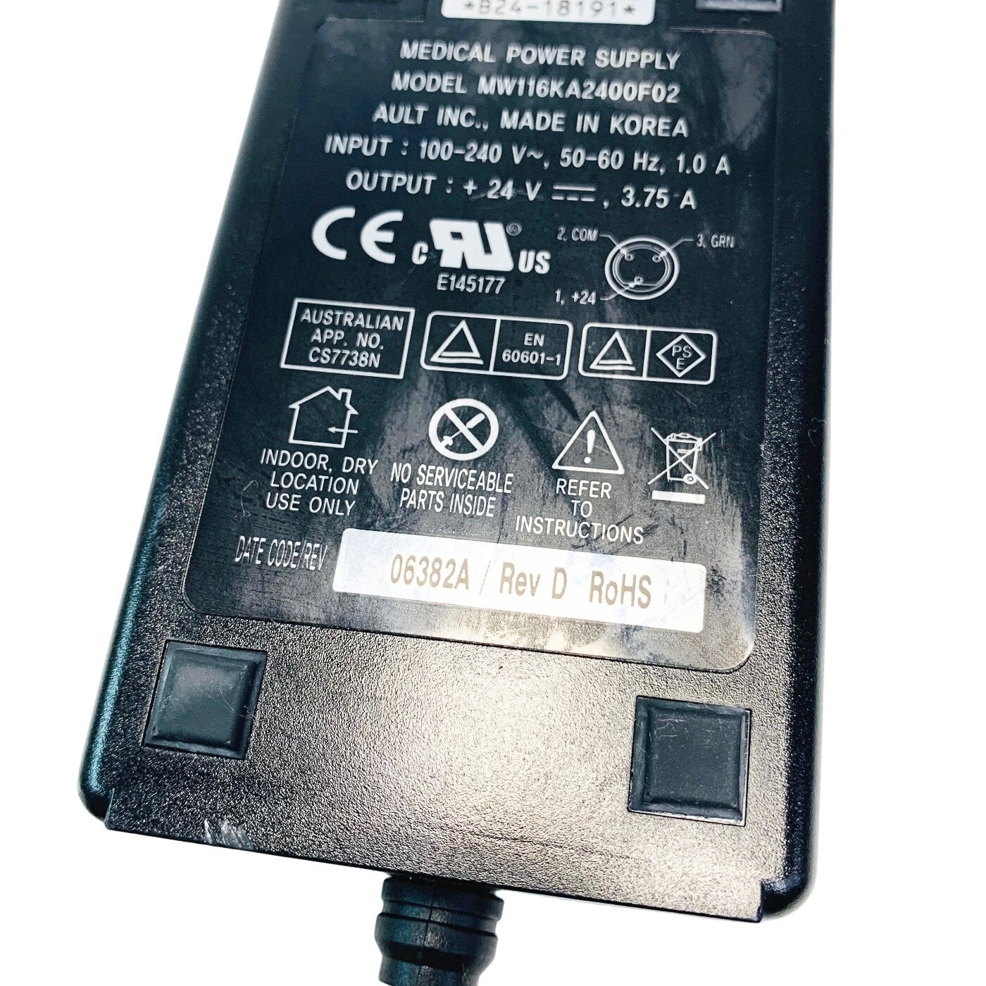 NDS REF 30B0024, MW116KA2400F02 MONITOR POWER SUPPLY 24V 3.75A