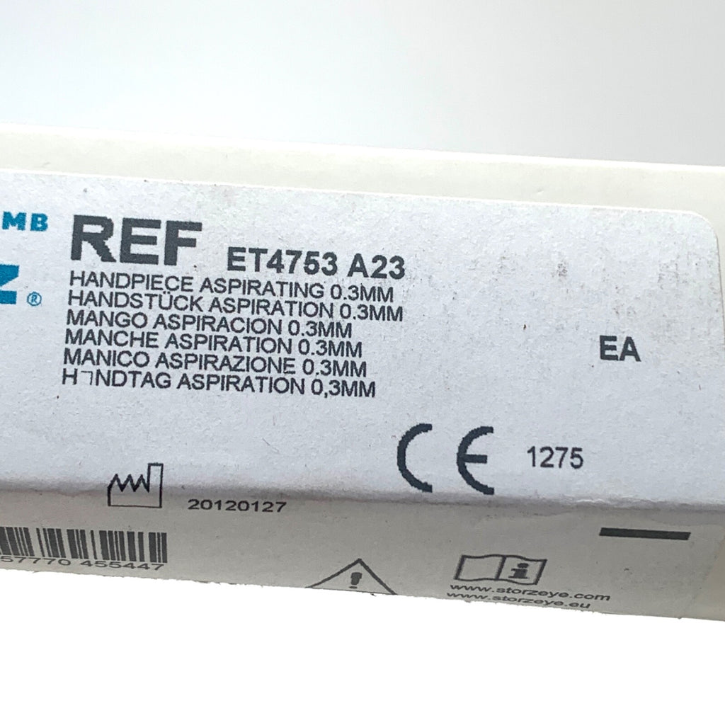 Storz REF ET4753, A23 Aspirating Handpiece, 0.3mm