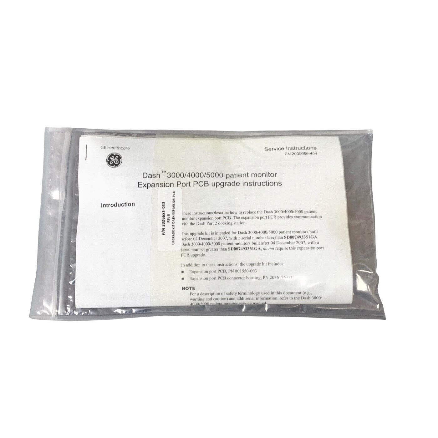 GE MEDICAL REF 2036750-001, GEHC-IT - Spacer for Dash Port 2