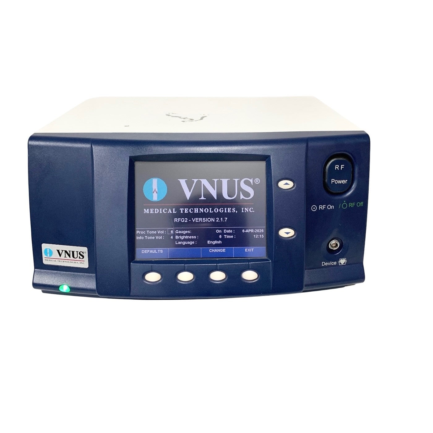 VNUS MODEL RFG2, VERSION 2.1.7 RADIOFREQUENCY GENERATOR