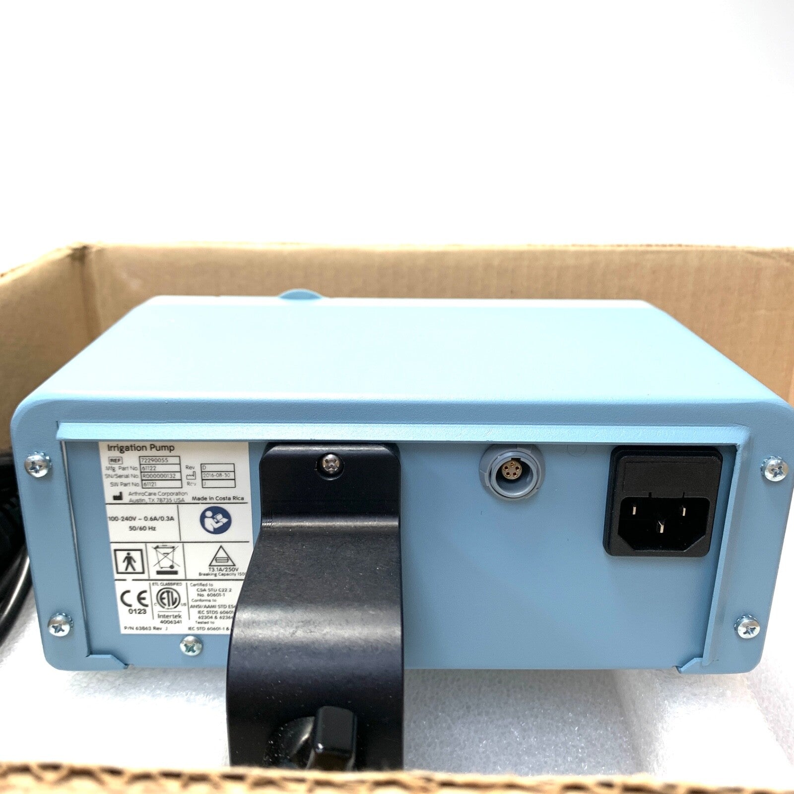 Smith & Nephew REF 72290055, Arthrocare Irrigation Pump w/ Flow Control Cable