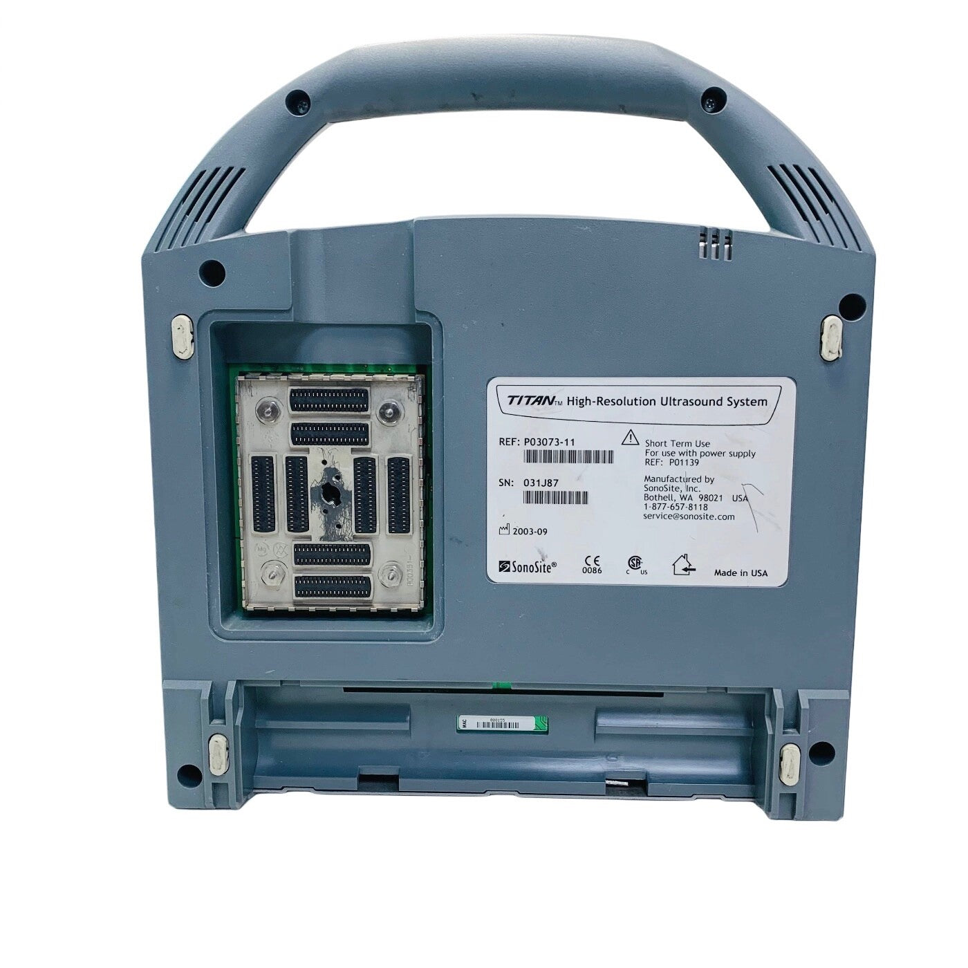 Sonosite REF P03073-11, TITAN ULTRASOUND FOR PARTS
