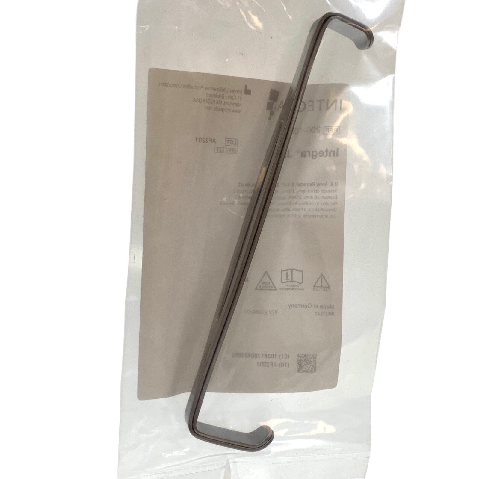 Integra Jarit REF 200-105, U.S. Army Retractor Set of 2, 8-1/4" Double Ended
