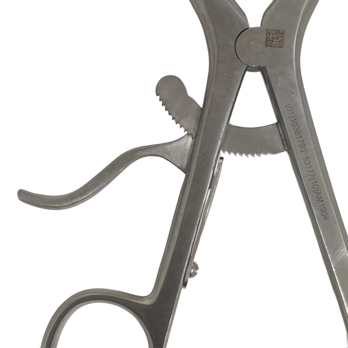Jarit 205-210 Beckman Thyroid Retractor 12-3/8" Hinged 4x4 Sharp Prongs
