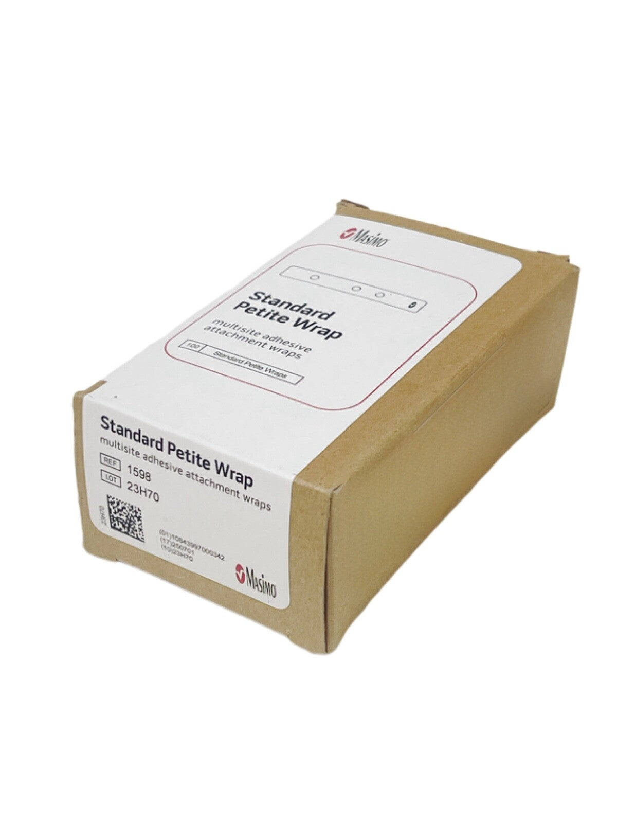 Masimo 1598 Standard Petite Wrap multisite adhesive attachment wraps (100/Box)