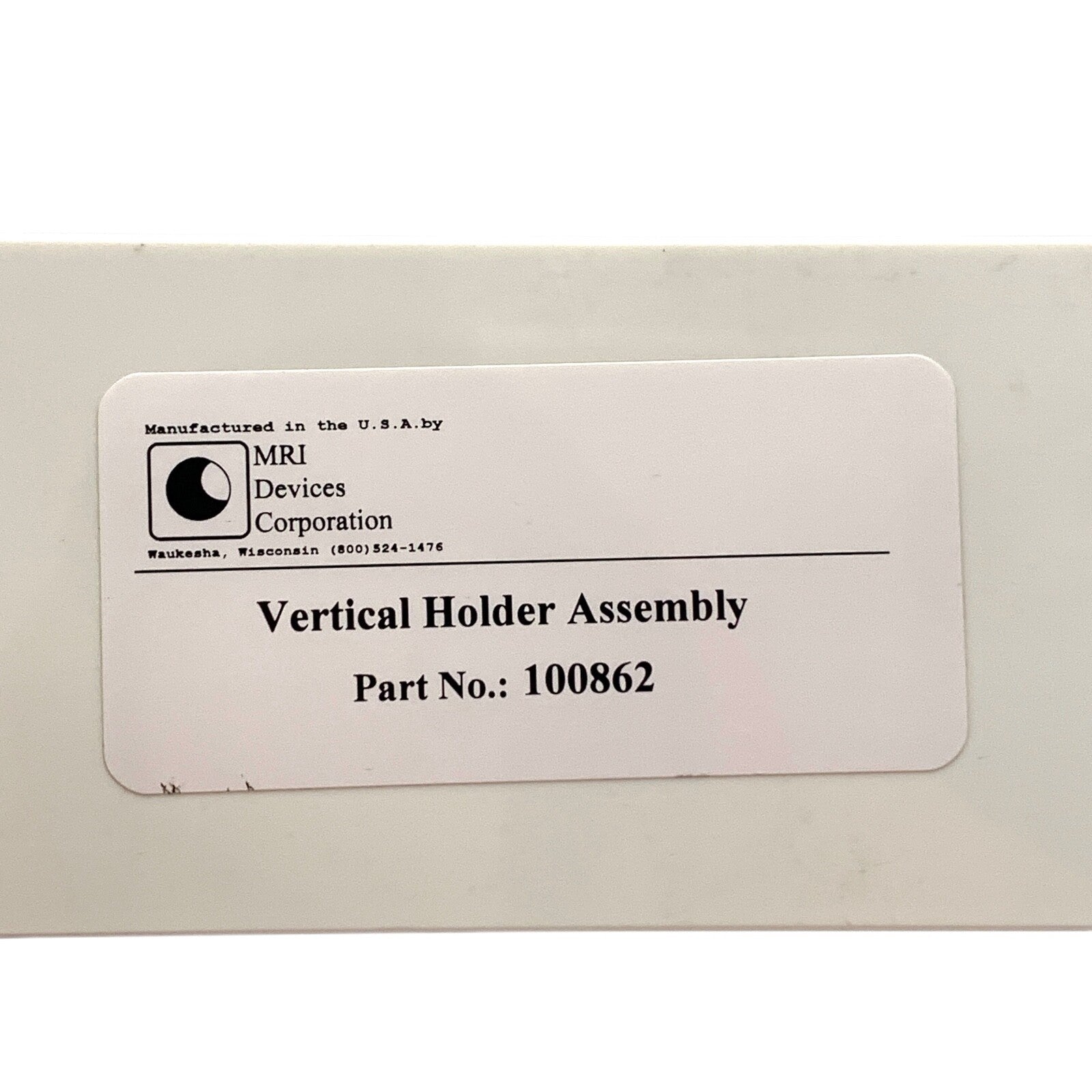 MRI Devices Corporation REF 100862, Vertical Holder Assembly