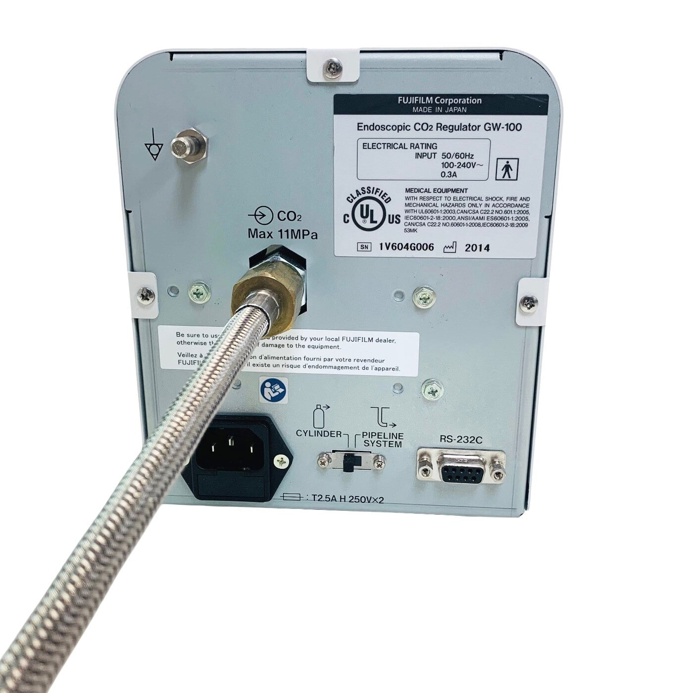 FujiFilm Ref GW-100, ENDOSCOPIC CO2 REGULATOR w/ Hose