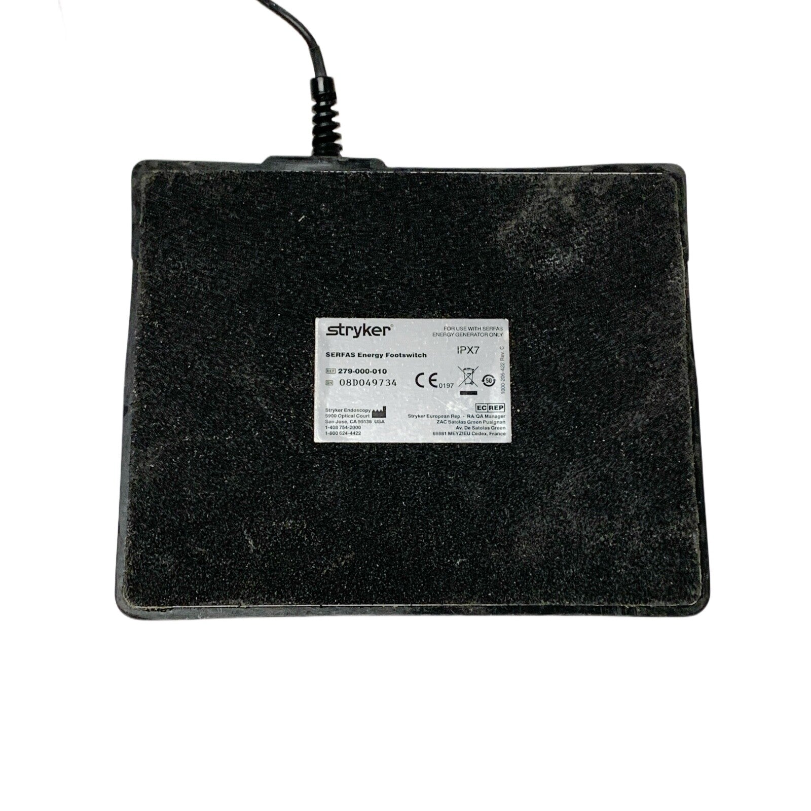 Stryker REF 279-000-010, SERFAS Energy Footswitch
