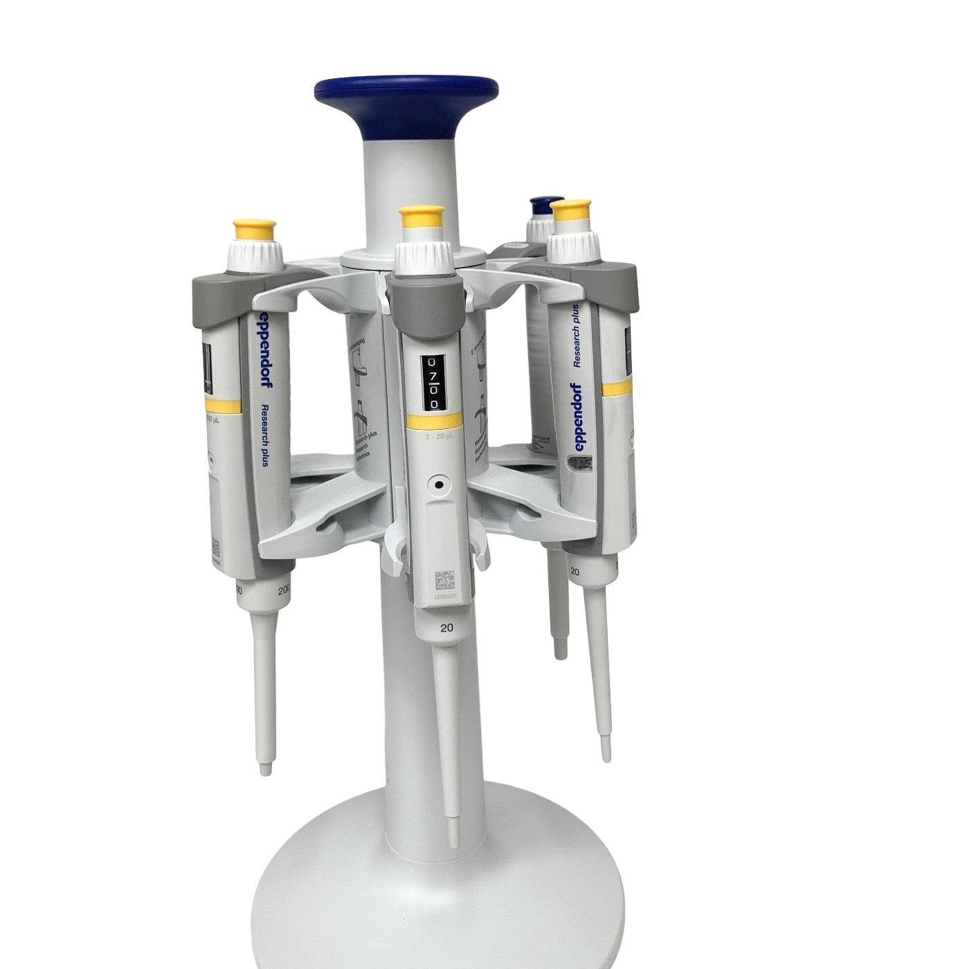 EPPENDORF Research Plus 20-200-1000 uL Single Channel 4 Pipettes w/ Stand