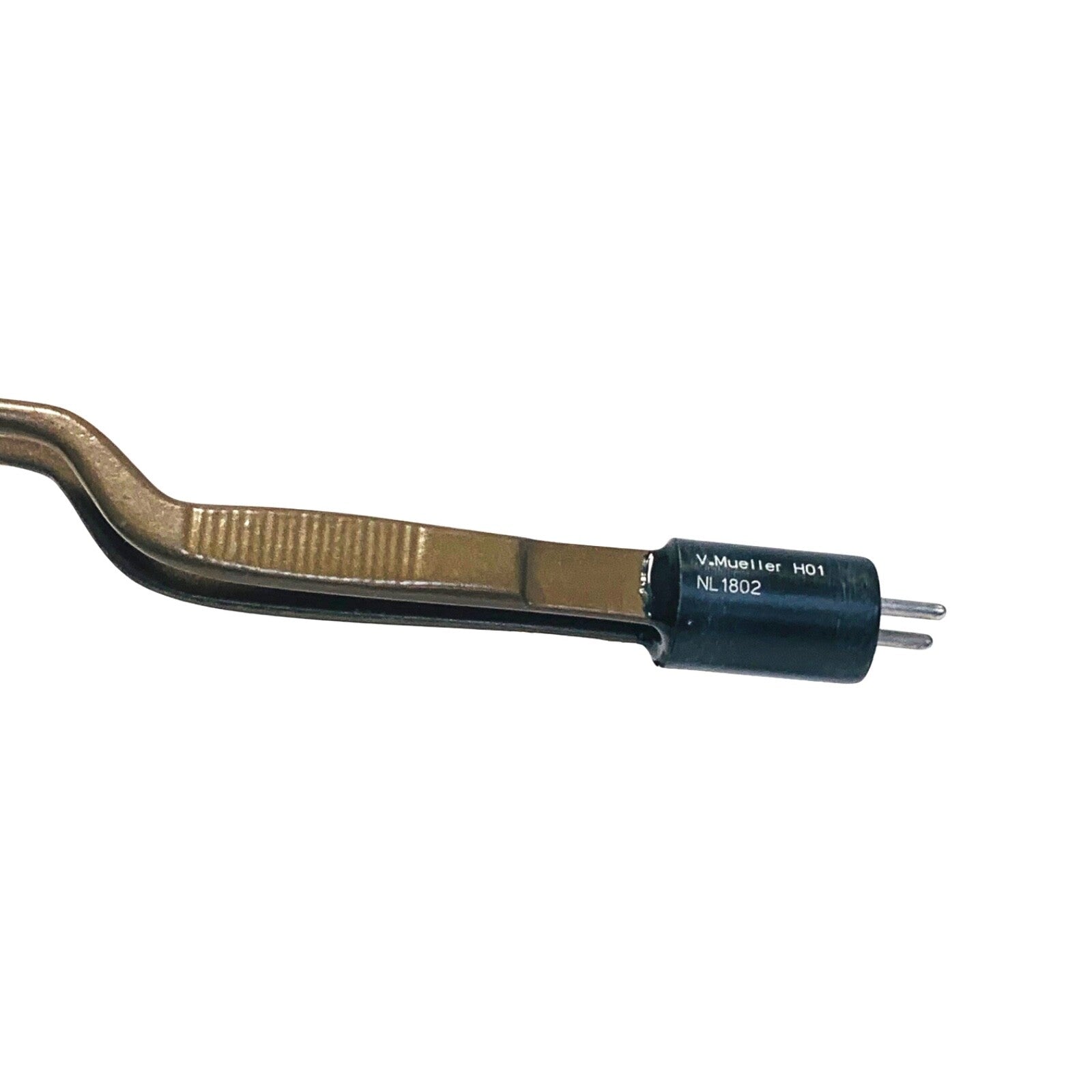 V.MUELLER NL1802 GERALD BIPOLAR FORCPS BAYNET SHAPE, INSULATED. LENGTH 14.6 cm