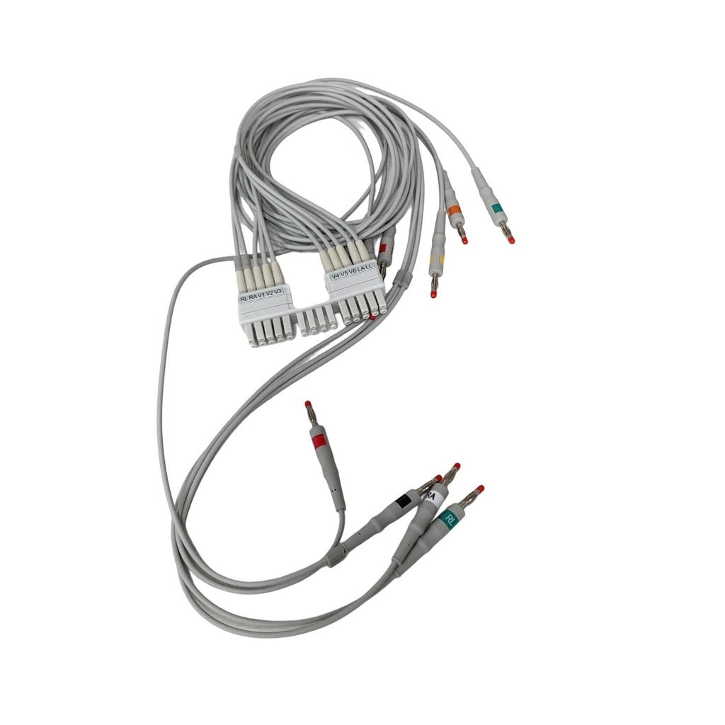 Cables & Sensors LMT10-LB0 10 Lead EKG Leadwire Mortara Compatible AHA 4mm Banan
