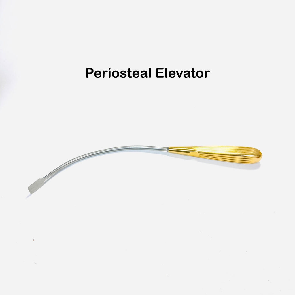 Periosteal Elevator Curved Stainless Steel Wide Blade, 10 Inch Length Instrument
