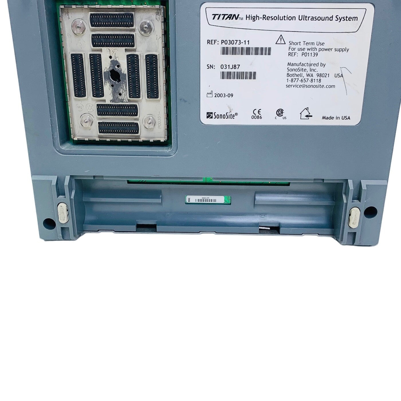 Sonosite REF P03073-11, TITAN ULTRASOUND FOR PARTS