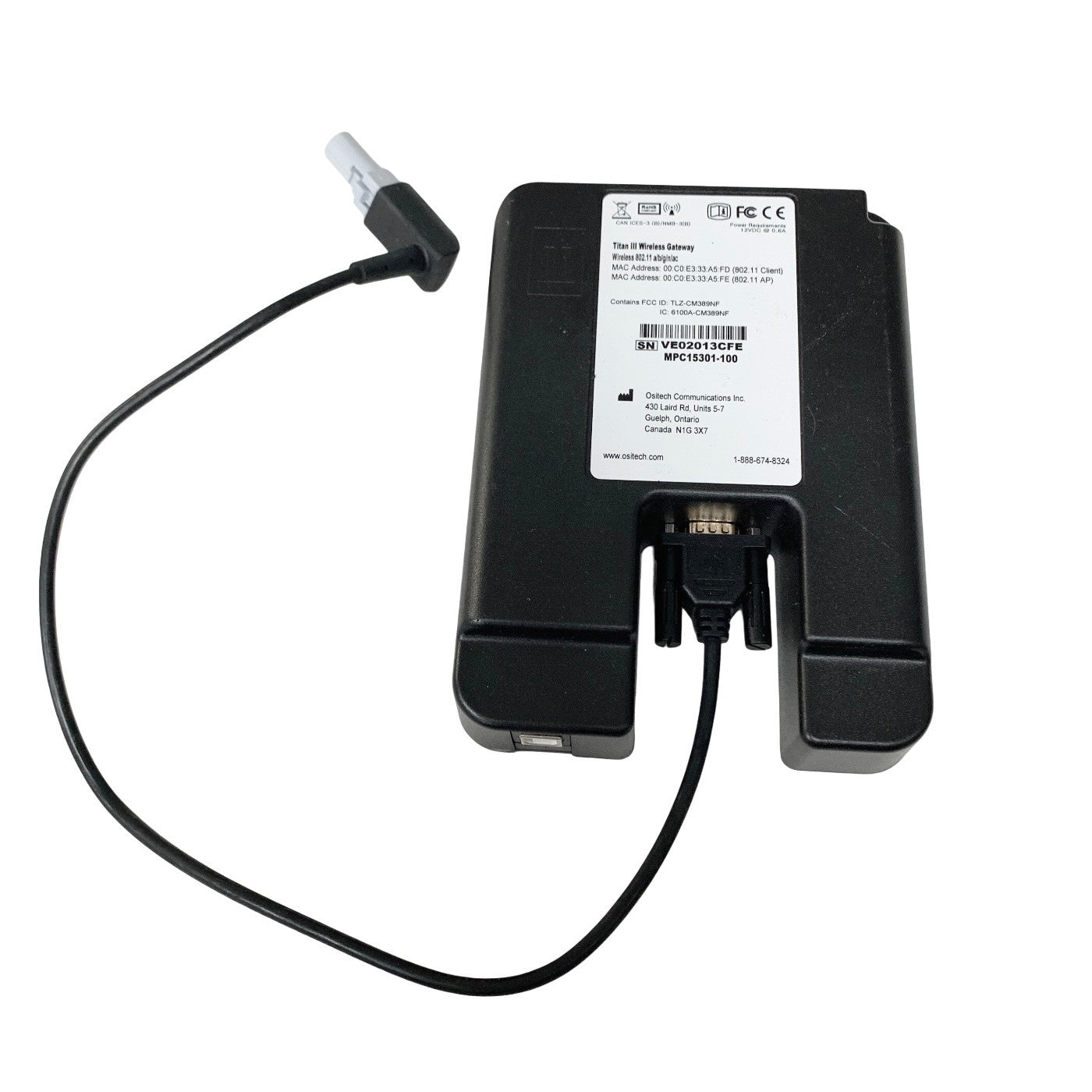 OSITECH REF MPC15301-100, Titan Ill Wireless Gateway Wireless 802.11 a/b/g/n/ac