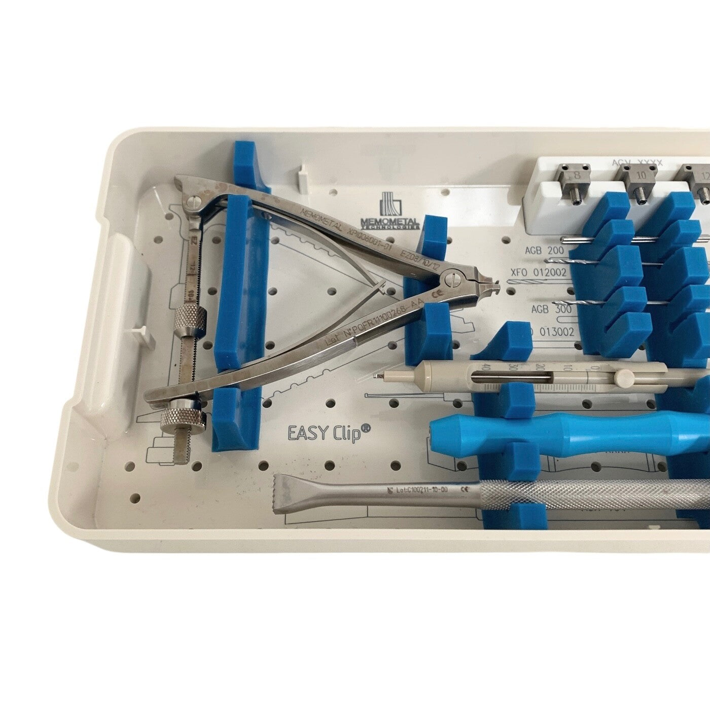 MEMOMETAL REF XPL017001-00, HAND AND FOOT SURGERY INSTRUMENT CASE
