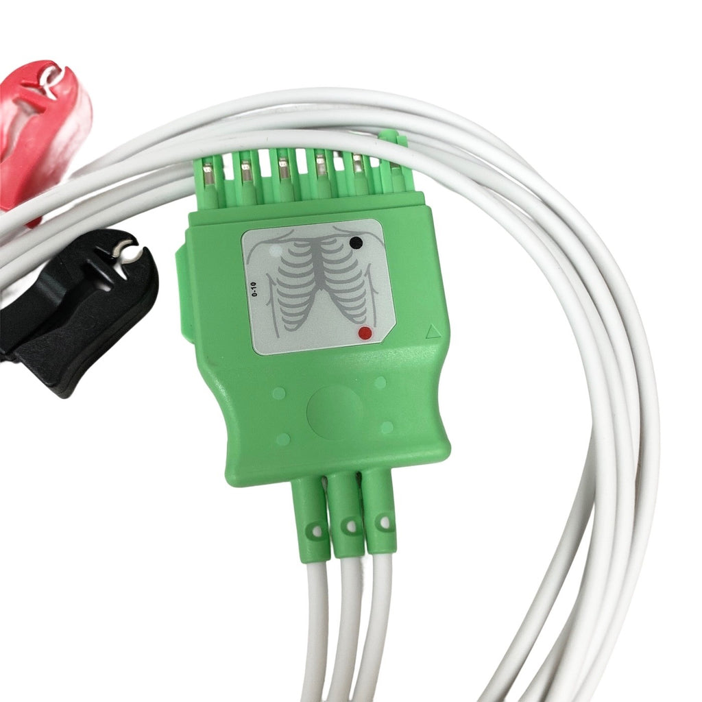 Drager REF MP03402, ECG 3-Lead single-pin AHA, 1m