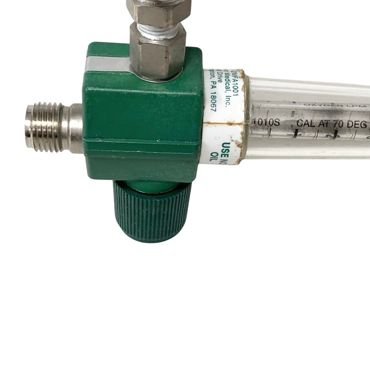 Precision Medical 2MFA1001 Oxygen Flowmeter O2 0-15 LPM 50 PSI DISS Female Inlet