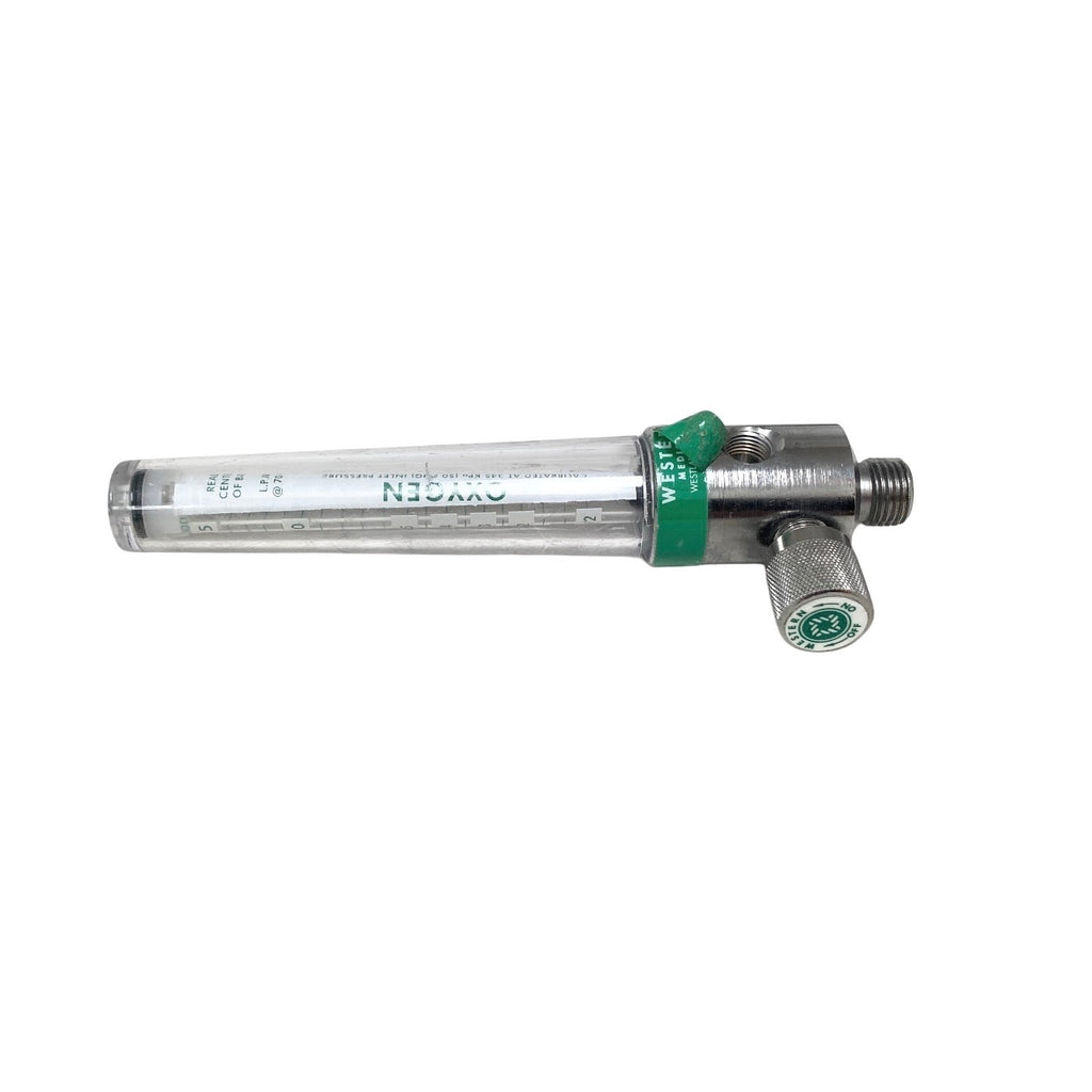 Western Medica 0-15 LPM Oxygen Flowmeter 1/8" NPT Medical Gas Flow Meter O2 Unit