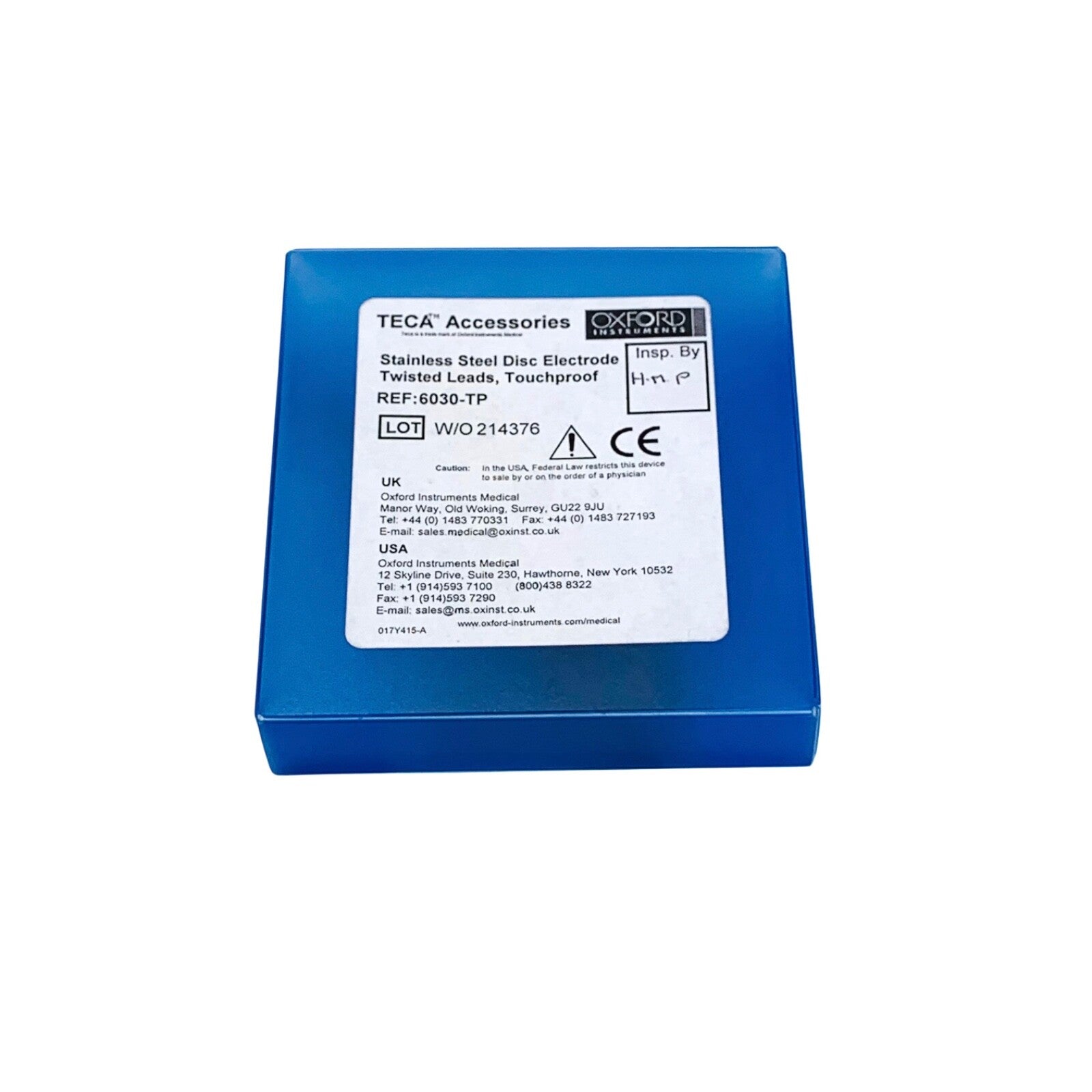 OXFORD TECA REF 6030-TP Stainless Steel Disc Electrode Twisted Leads, Touchproof