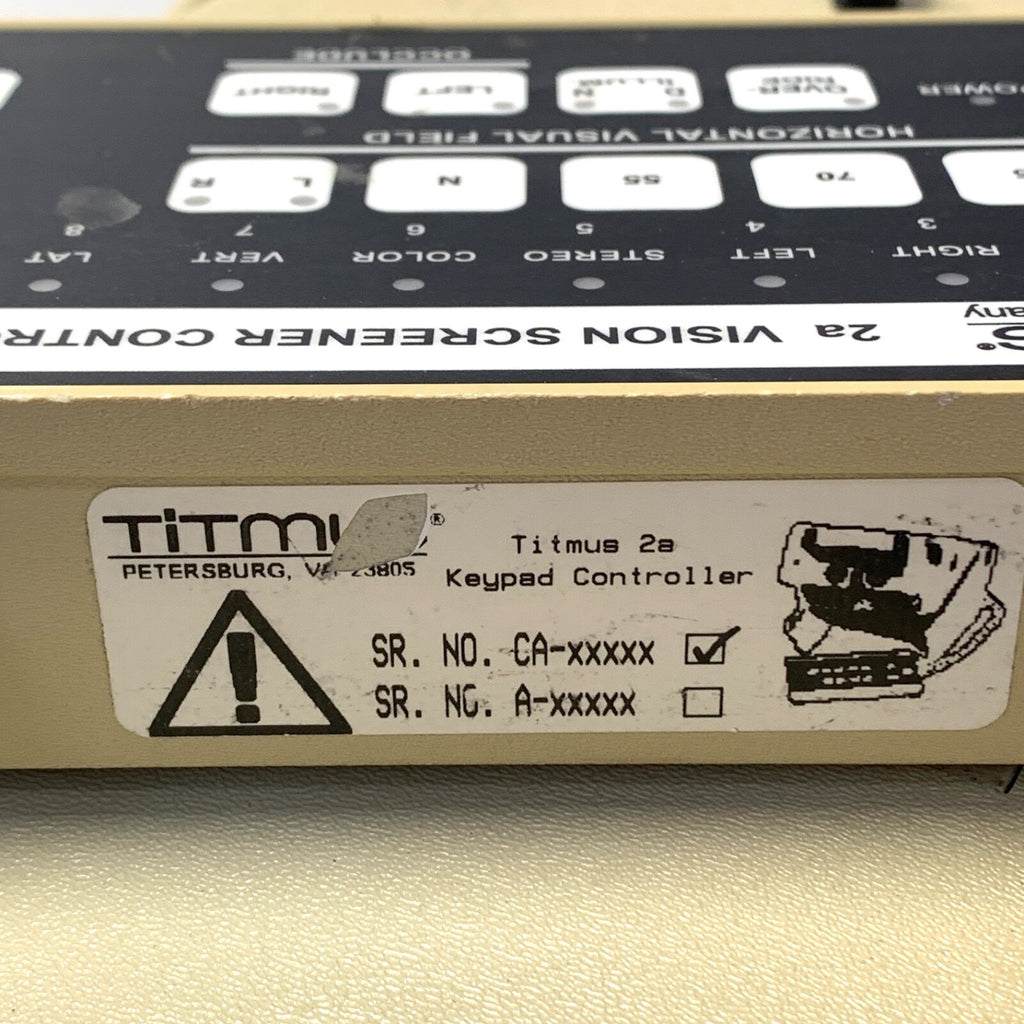 Titmus REF 2a Vision Screener w/ Keypad Controller