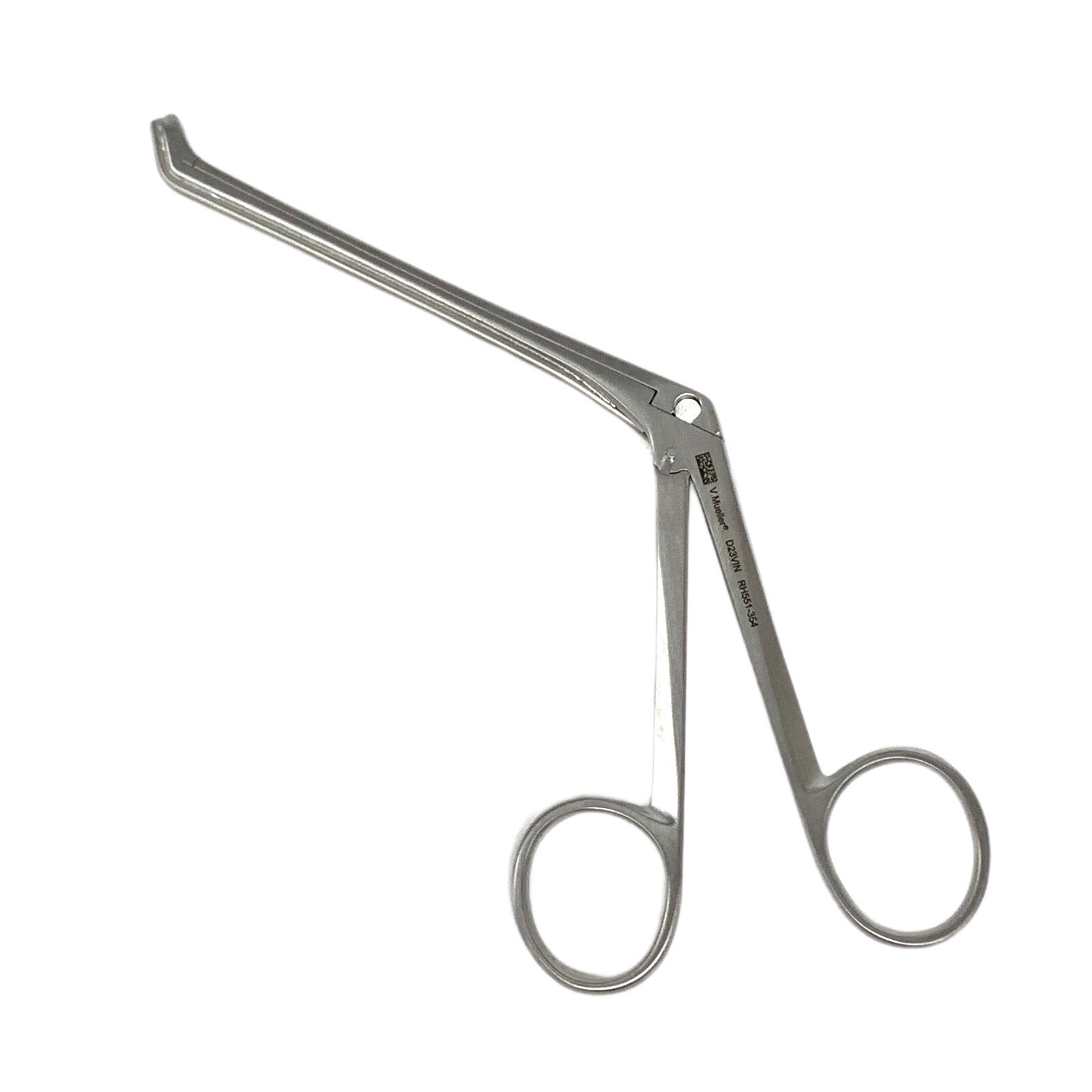 V Mueller REF RH551-354, Nasal Suction Forceps Double Action, Up Angled, 3.5mm