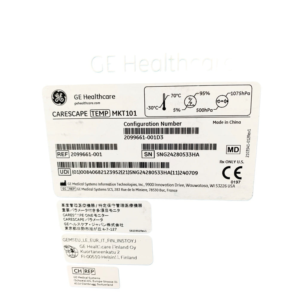 GE Carescape One Temp MKT 101 Module 2099661-001A - New in Box