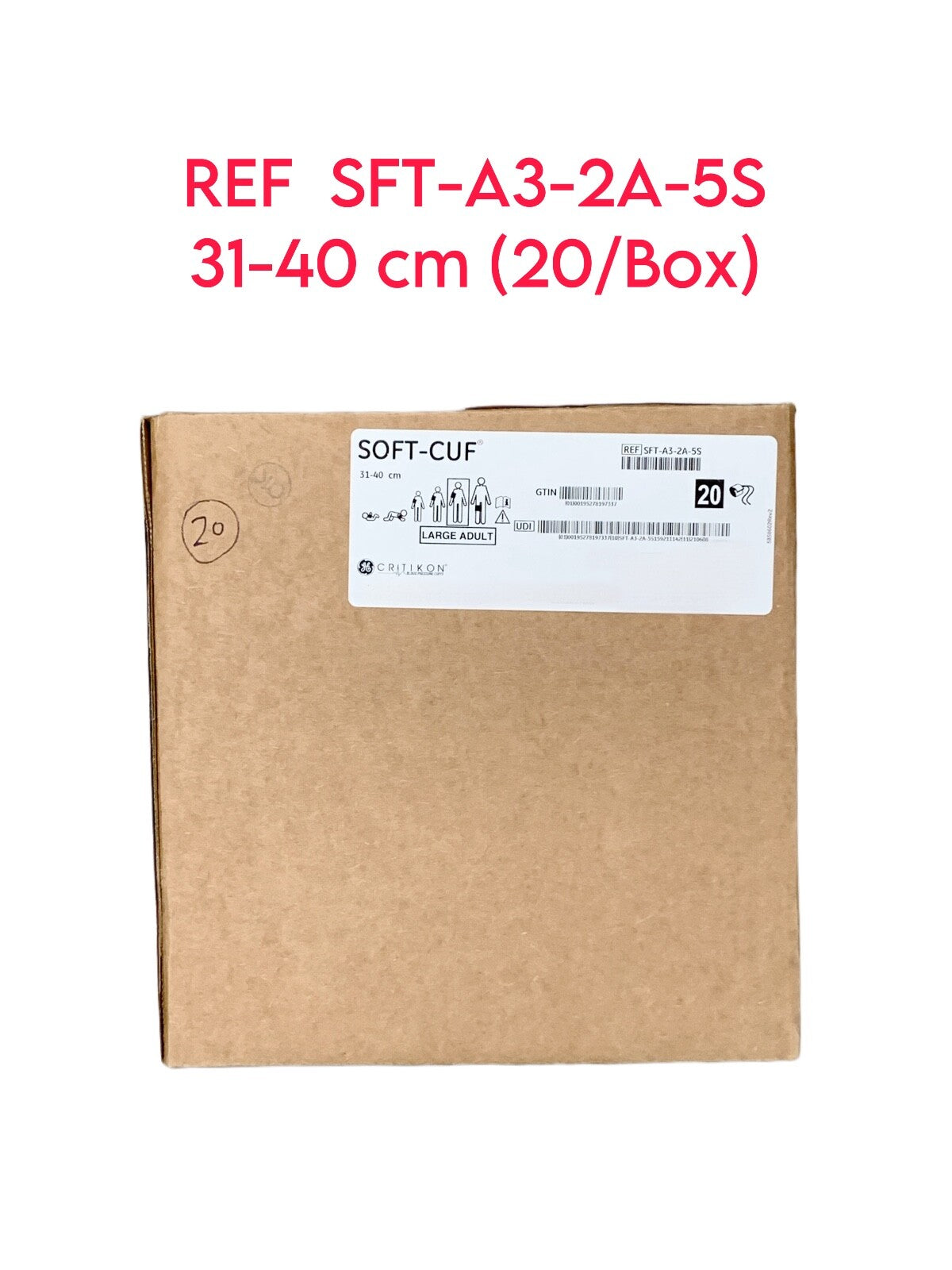 GE Critikon REF SFT-A3-2A-5S, SOFT-CUF 31-40 cm, 20/BOX