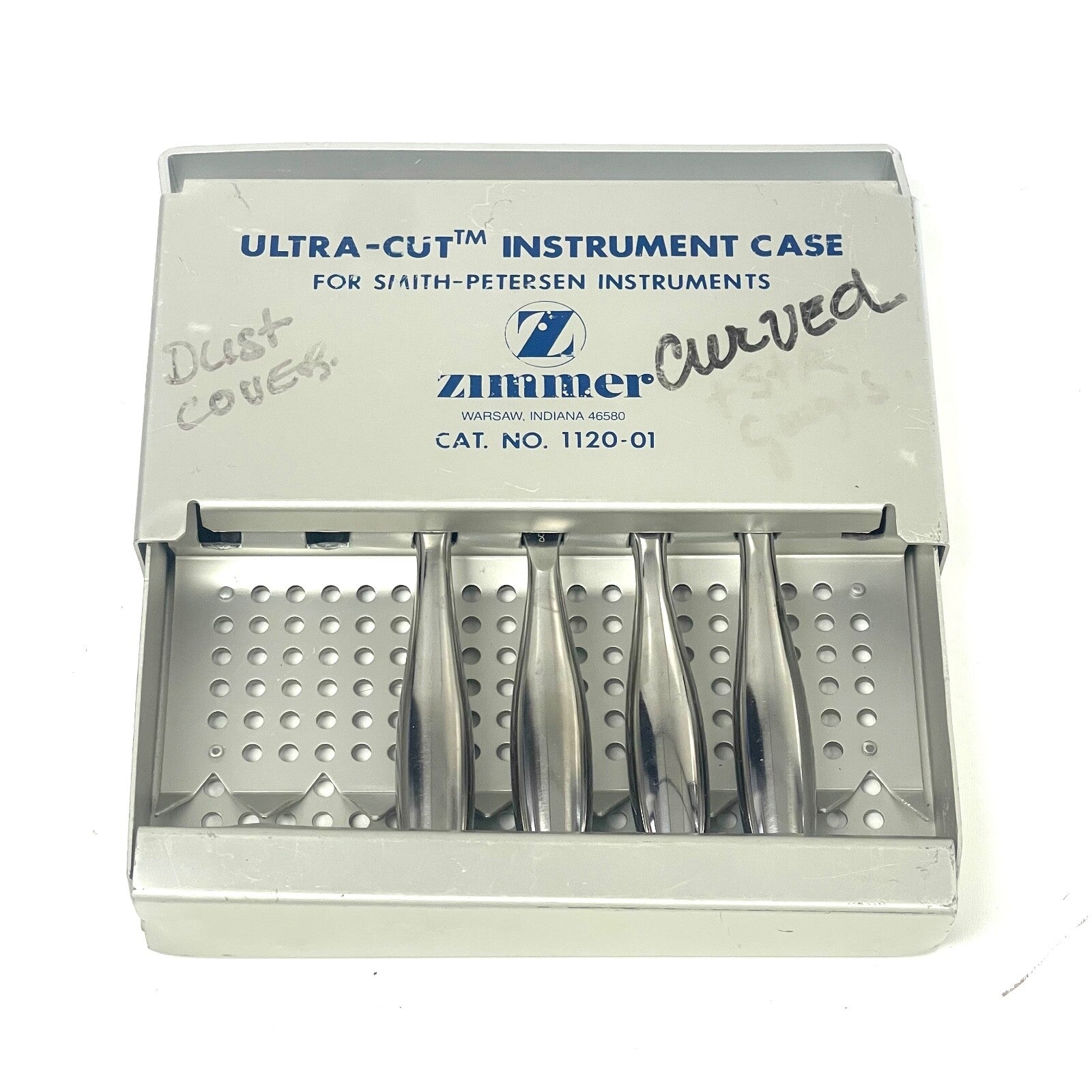 ZIMMER REF 1120-01 ULTRA CUT SMITH PETERSEN SURGICAL GOUGES WITH INSTRUMENT CASE