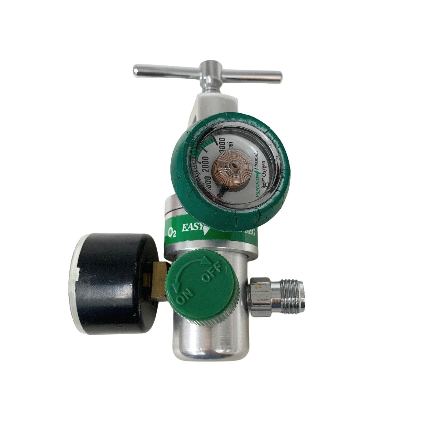 Precision Medical EasyGauge Oxygen Regulator REF 168715G,  0-15 LPM Yoke CGA-870
