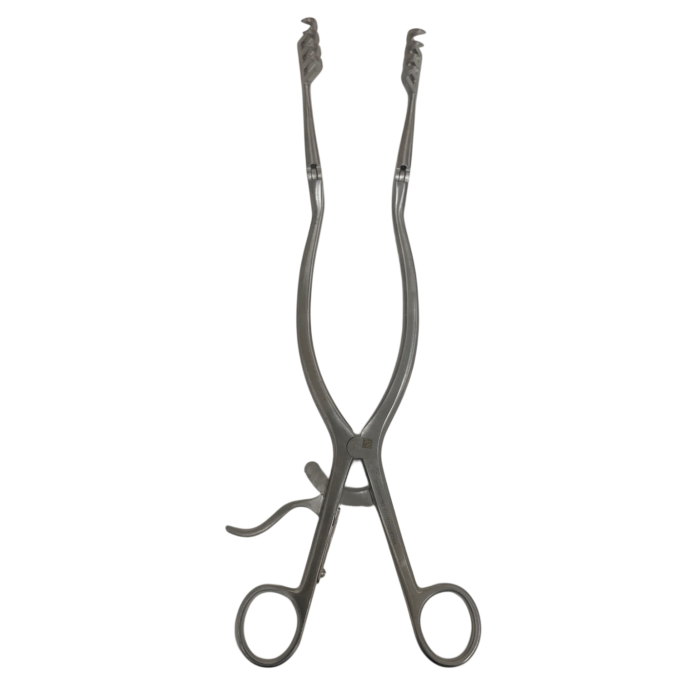 Jarit 205-210 Beckman Thyroid Retractor 12-3/8" Hinged 4x4 Sharp Prongs