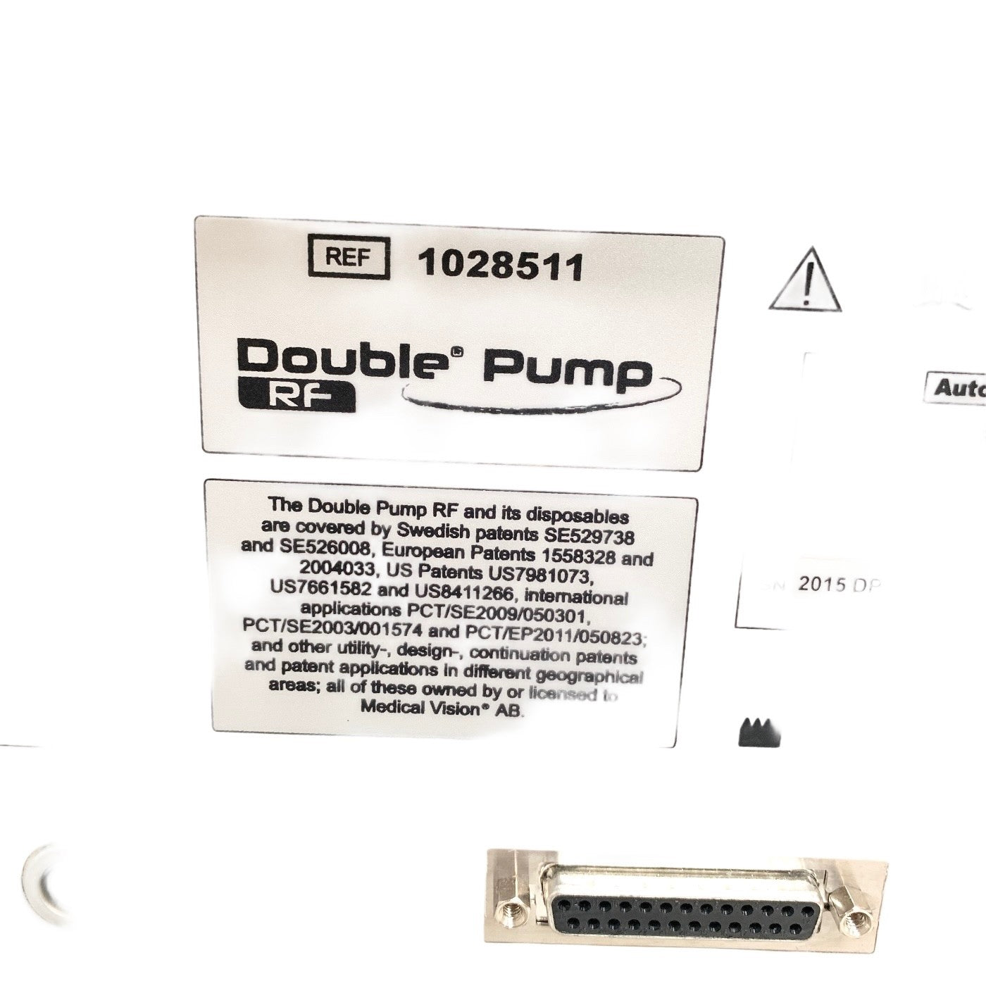 SMITH AND NEPHEW MEDICAL VISION REF 1028511, DOUBLE PUMP RF, FOR PARTS