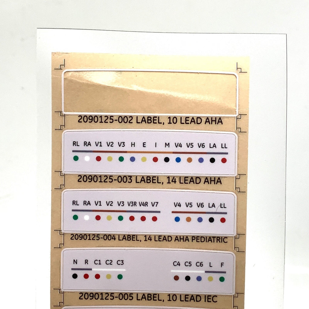 GE REF 2090125-001, Lead Wire Indication Label