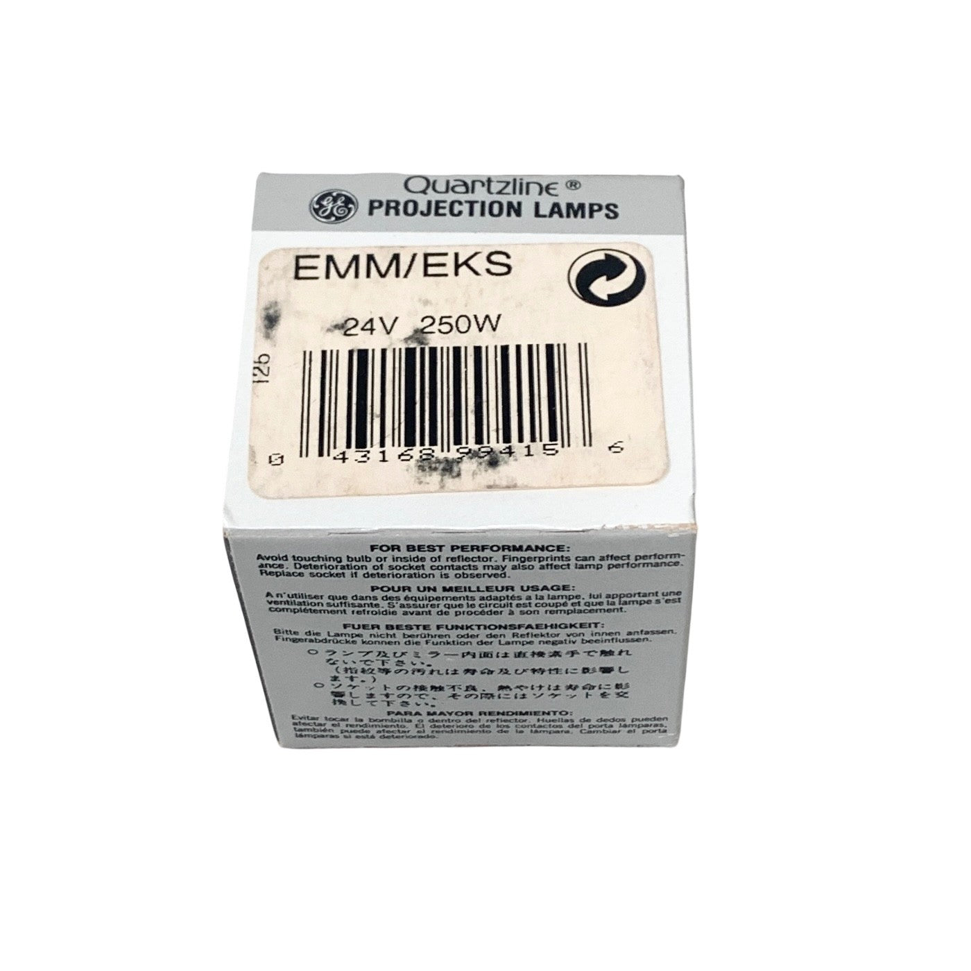 GE EMM/EKS 24V 250W Quartzline Multi-Mirror Projection Lamp Bulb - NEW