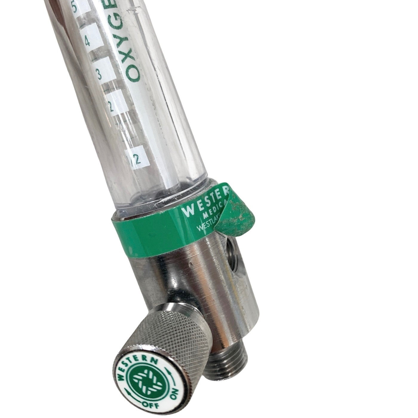 Western Medica 0-15 LPM Oxygen Flowmeter 1/8" NPT Medical Gas Flow Meter O2 Unit