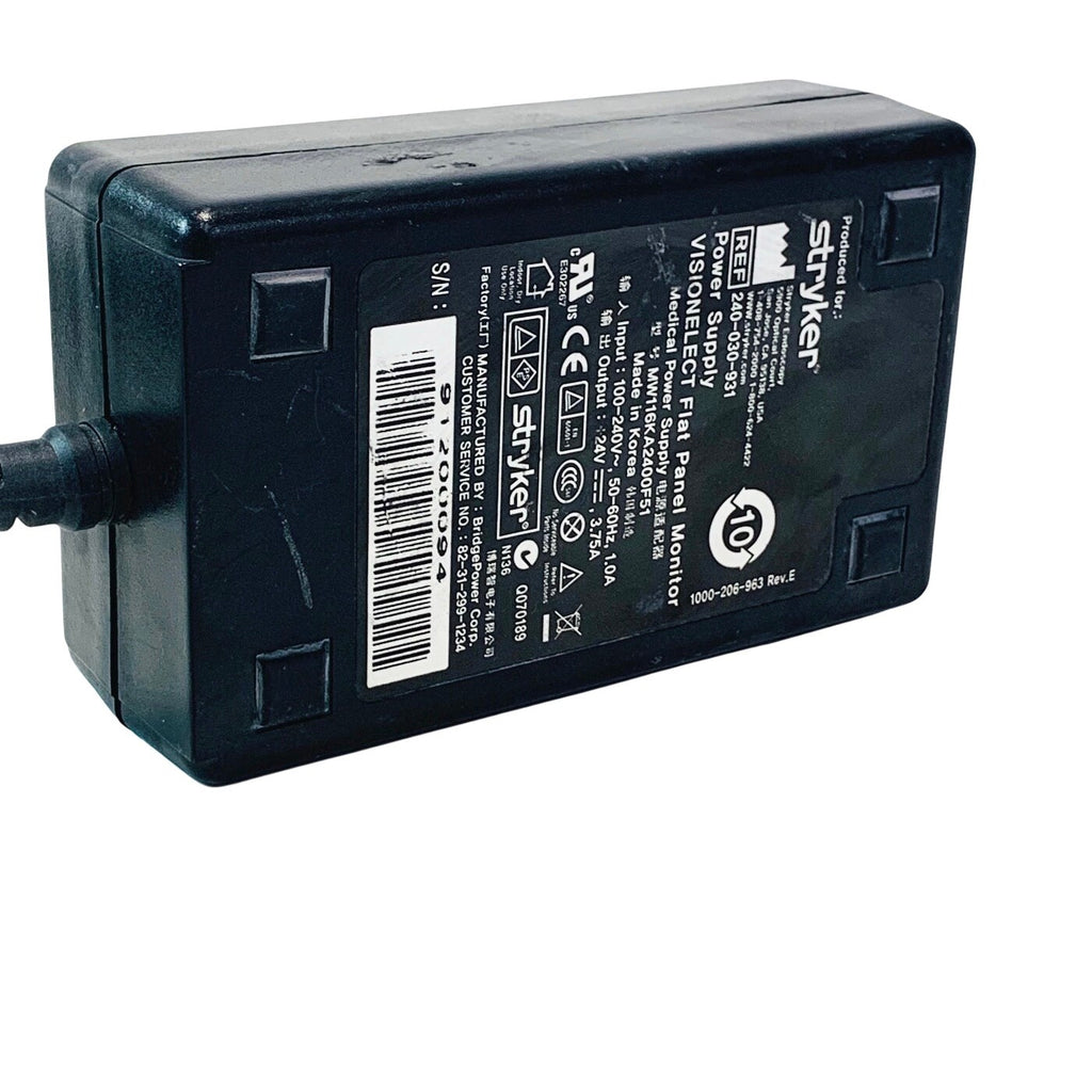 Stryker REF 240-030-931, 24V-3.75A, VISION ELECT FLAT PANEL MONITOR POWER SUPPLY