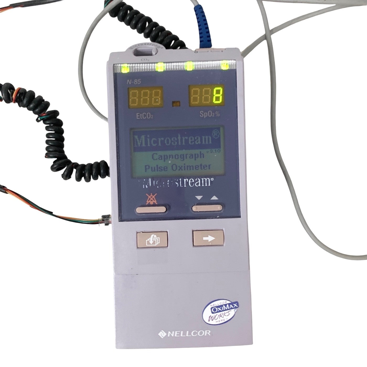 Nellcor N-85, Handheld Capnograph Pulse Oximeter EtCO2 SpO2 Monitor Microstream